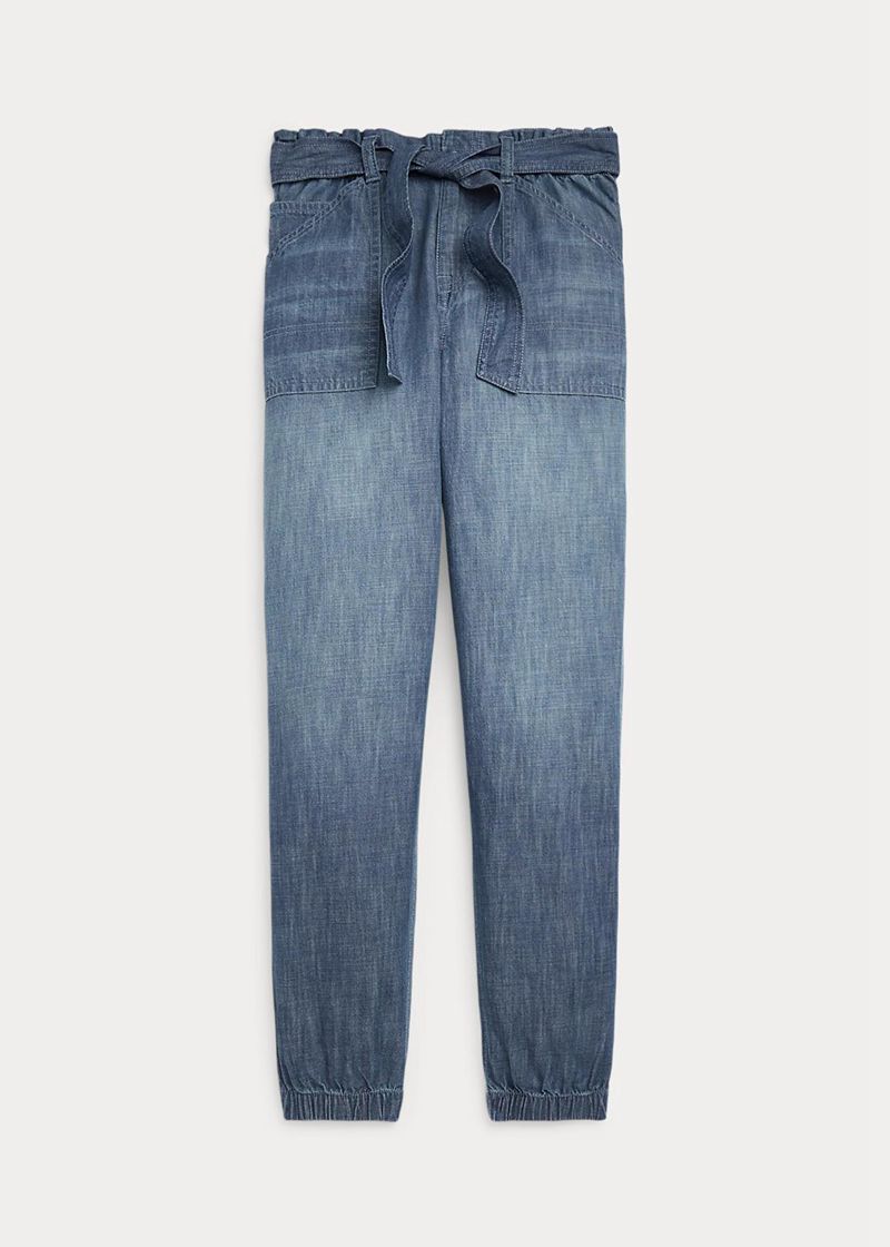 ラルフ ローレン パンツ ガール 青 7-14 年 ベルト付き Cargo Jogger QTYLZ8165